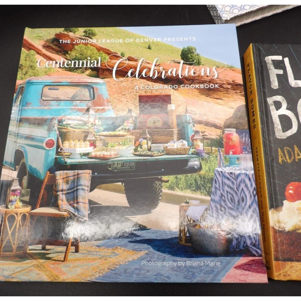 Lot of 3 Hardcover Cookbooks Sushi, Flavor Bombs, Centennial Celebrations